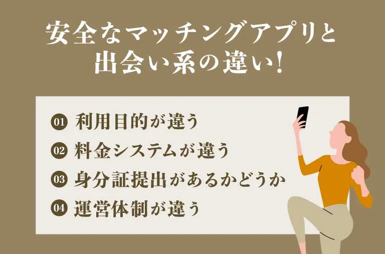 安全なマッチングアプリと出会い系の違いとは？