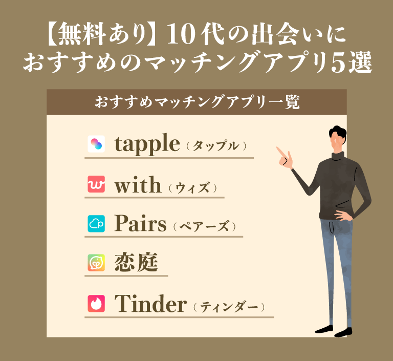 【無料あり】10代の出会いにおすすめのマッチングアプリ5選