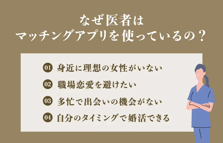 なぜ医者はマッチングアプリを使っているの？