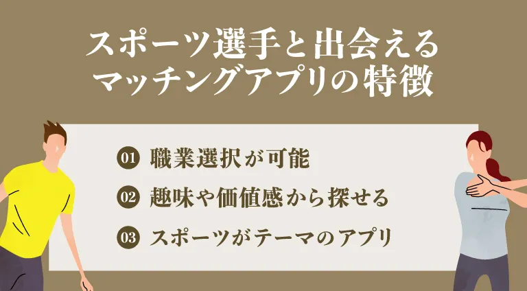 スポーツ選手と出会えるマッチングアプリの特徴