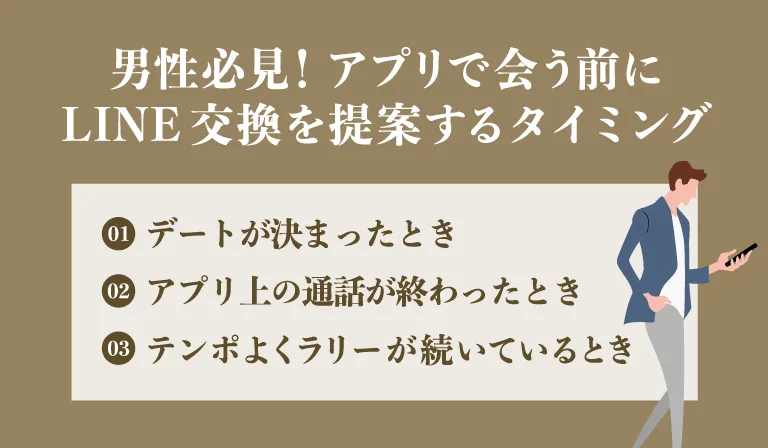 男性必見！マッチングアプリで会う前にLINE(ライン)交換を提案するタイミング