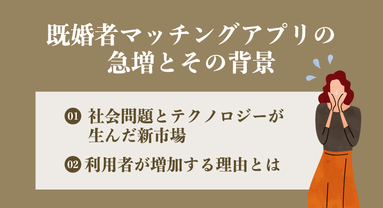 既婚者マッチングアプリの急増とその背景