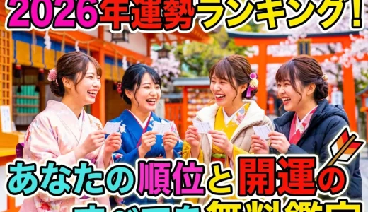 【星座×血液型×干支】2026年運勢ランキング！576通りを無料で診断します