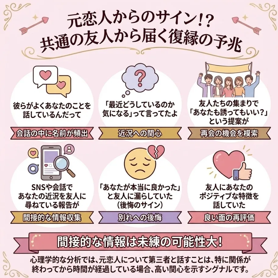 共通の友人から聞こえてくる脈ありサイン
