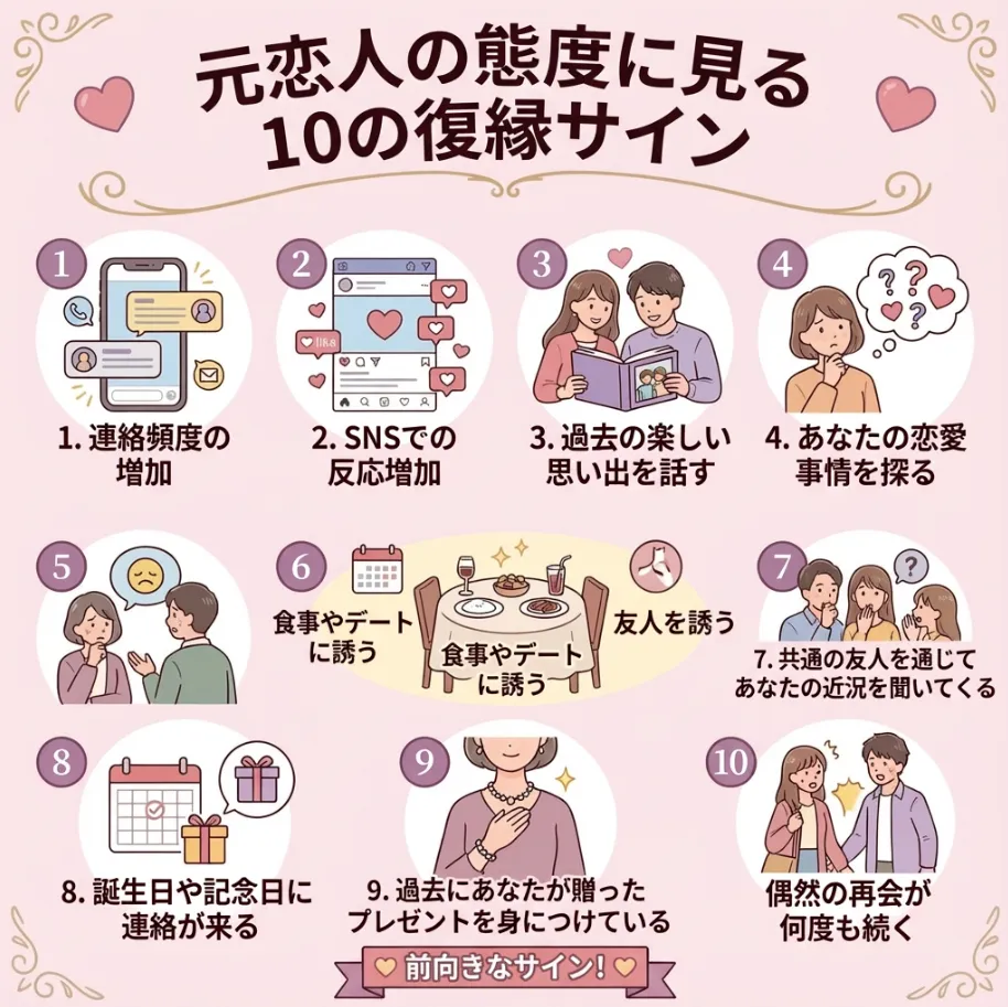 元彼の態度に現れる復縁の前兆10選
