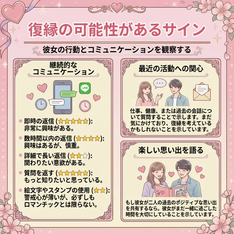 復縁可能性を見極める！元カノからの5つの脈ありサイン