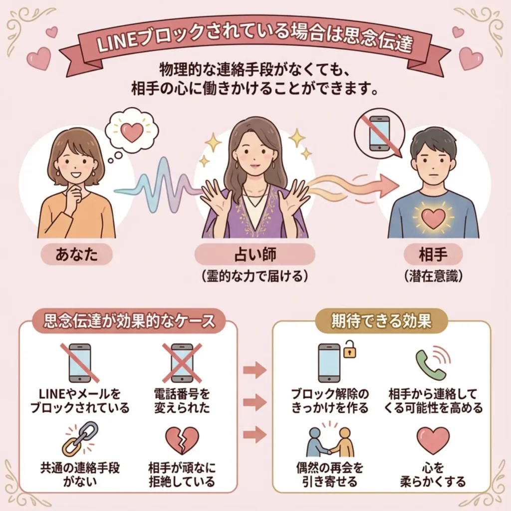 LINEブロックされている場合は思念伝達