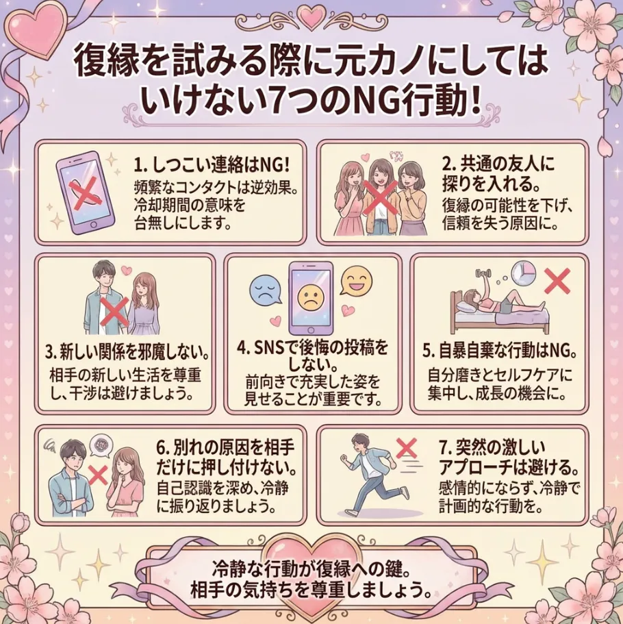 元カノとの復縁で絶対にやってはいけない7つのNG行動