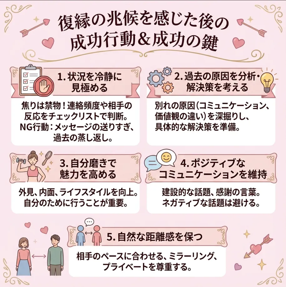 復縁の前兆を感じた後にすべき5つの行動