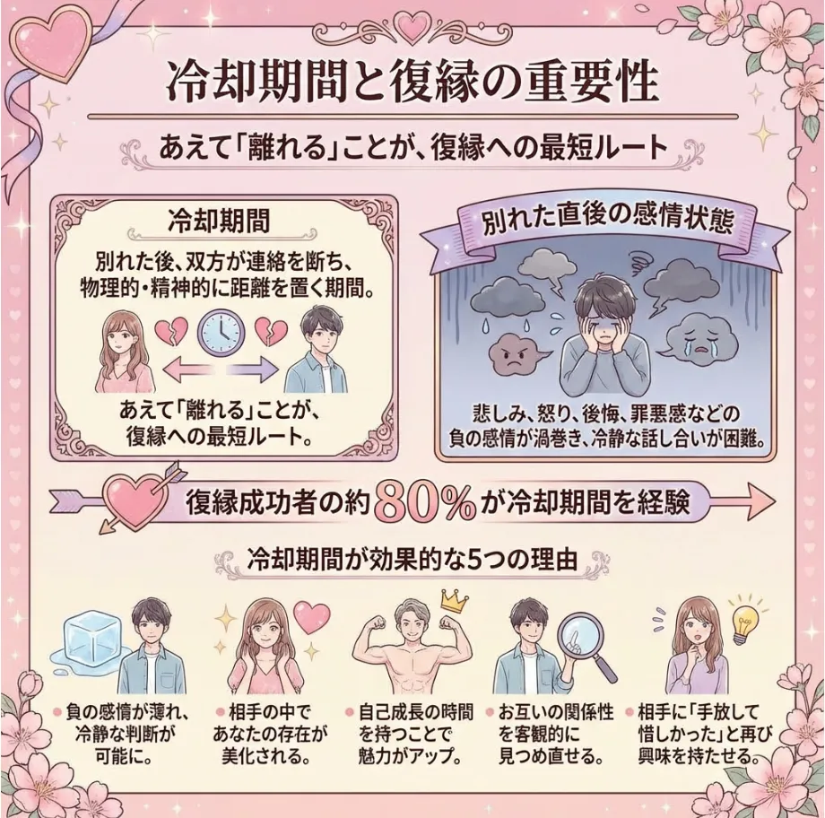 冷却期間とは？なぜ復縁に必要なのか？