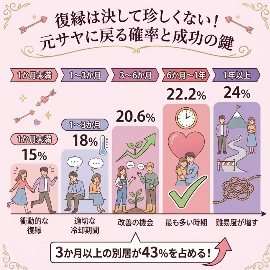 復縁までにかかる期間の目安