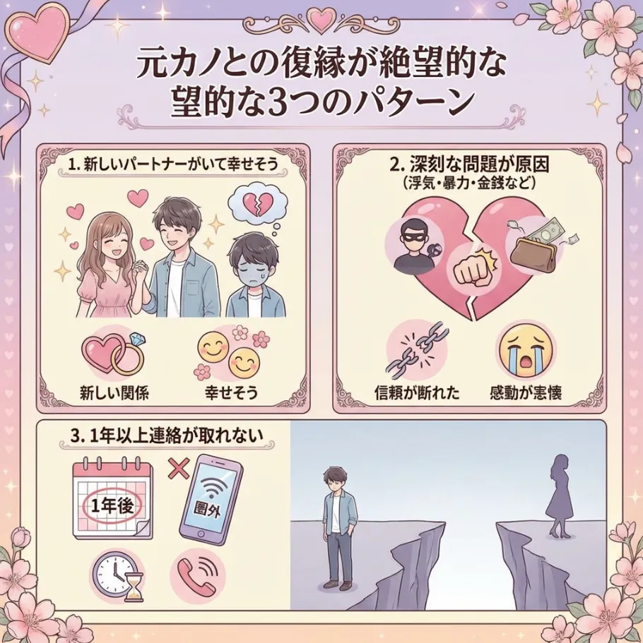 元カノとの復縁が難しい3つの絶望的パターン