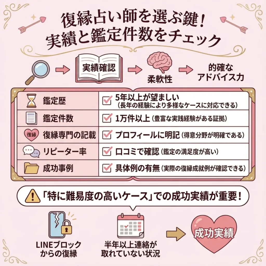復縁成就の実績と鑑定件数を確認する
