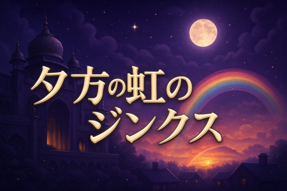 夕方の虹のジンクスとスピリチュアルな意味のイメージ画像