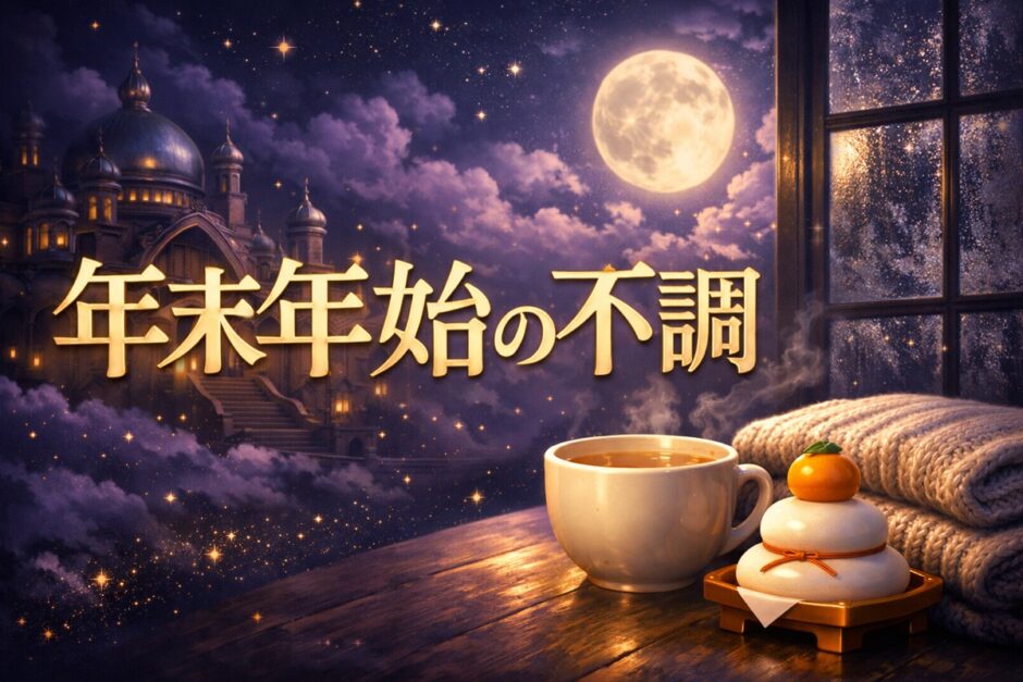 年末年始に体調を崩すスピリチュアルな意味のイメージ画像