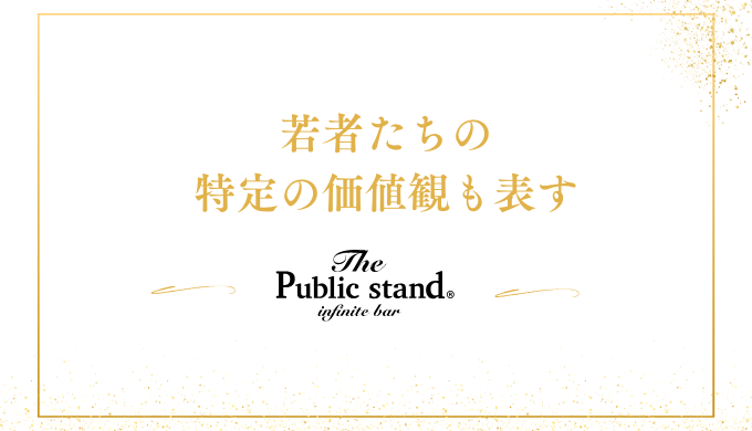 若者たちの
特定の価値観も表す